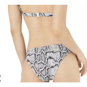Onia Ashley Python Print Bikini Bottoms White Black Women’s XS NWT